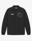 [Golden Bear x Batman] Men's Logo Coach Jacket - Black - Erthe Golf