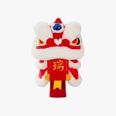 Lion Dance 3 - Wood Golf Headcover - White and Red - Erthe Golf
