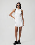 Women’s Trim Polo Dress – White - Erthe Golf