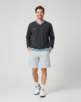 Men Pullover Shorts Set - Blue/Grey - Erthe Golf