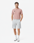 Men Polo Shorts Set - Pink/Grey - Erthe Golf