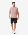 Men Polo Shorts Set - Pink/Black - Erthe Golf