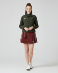 Keypote Women Jacket Skort Set - Green/Burgundy - Erthe Golf