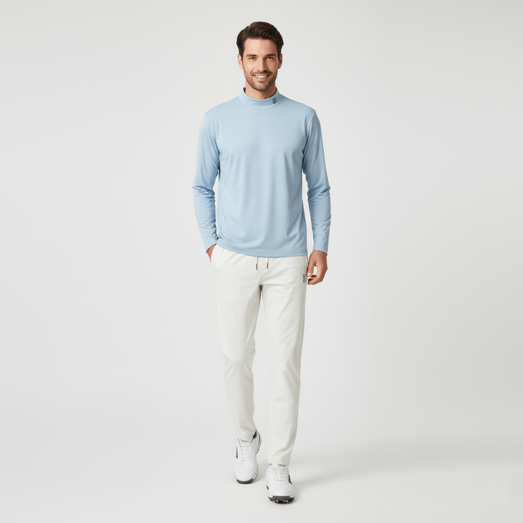 Keypote Men T-shirt Pants Set - Light Blue/White - Erthe Golf