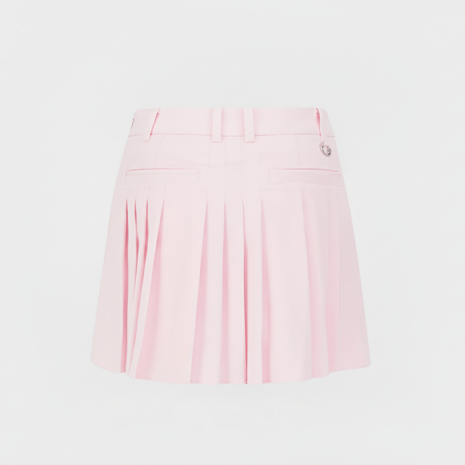 Women's Blade Pleats Skort - Pink - Erthe Golf