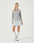 Women Polo Skirt Set - Grey/White - Erthe Golf