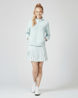 Women Jacket Skirt Set - Light Blue/White - Erthe Golf