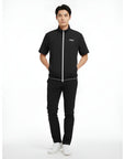 Master Bunny Edition Men's Zip Up Top - Black - Erthe Golf