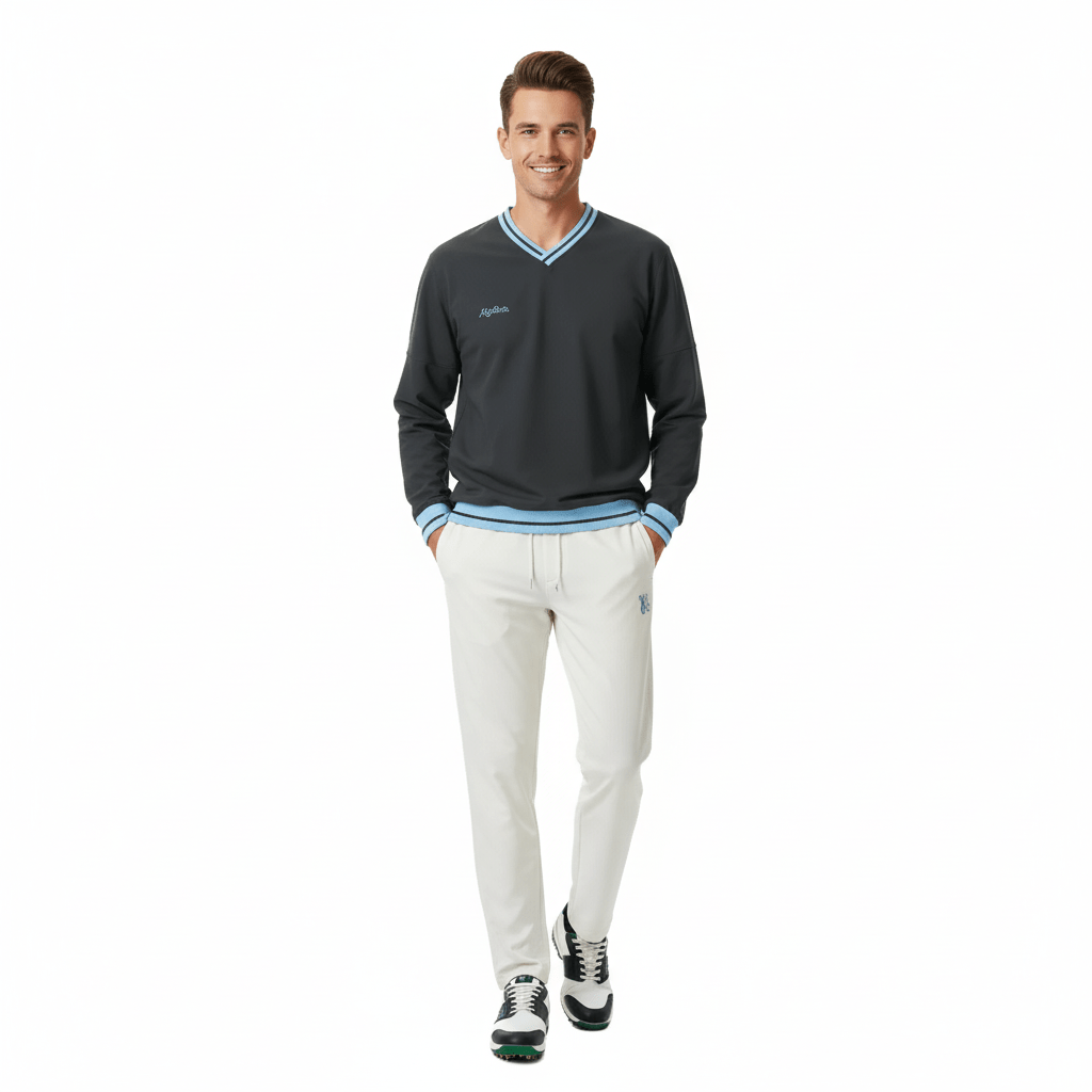 Keypote Men Pullover Pants Set - Blue/White - Erthe Golf