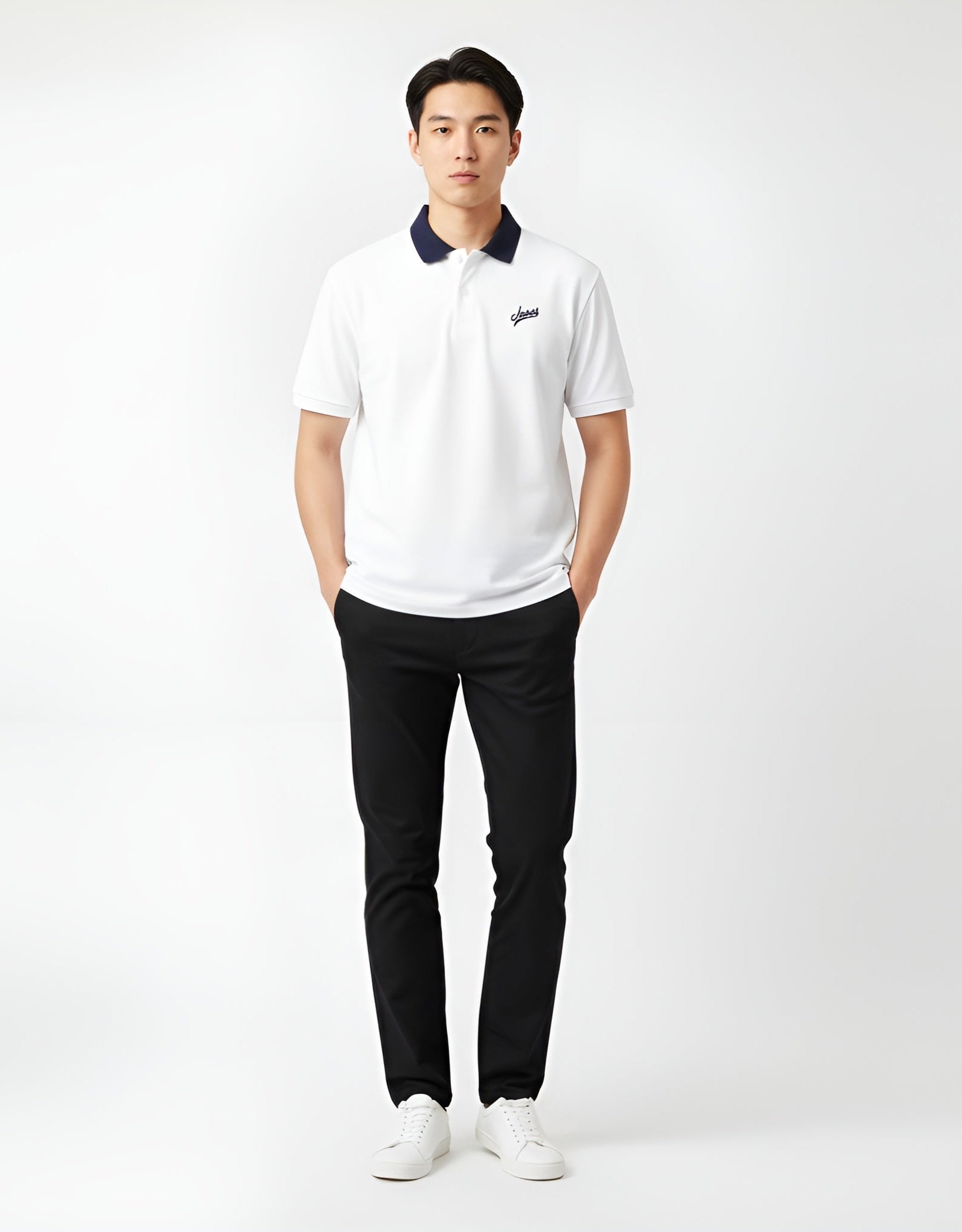 [WAAC x JONES] Men's Polo - White - Erthe Golf