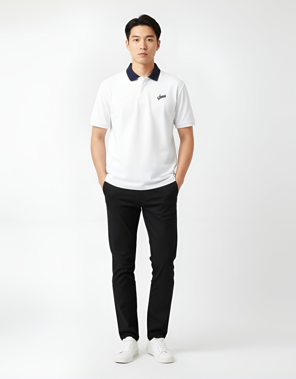 [WAAC x JONES] Men's Polo - White - Erthe Golf