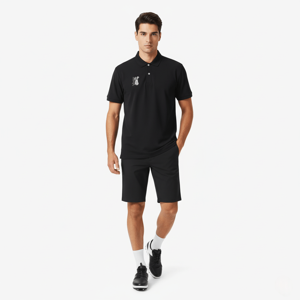 Men Shirts Shorts Set - Black - Erthe Golf