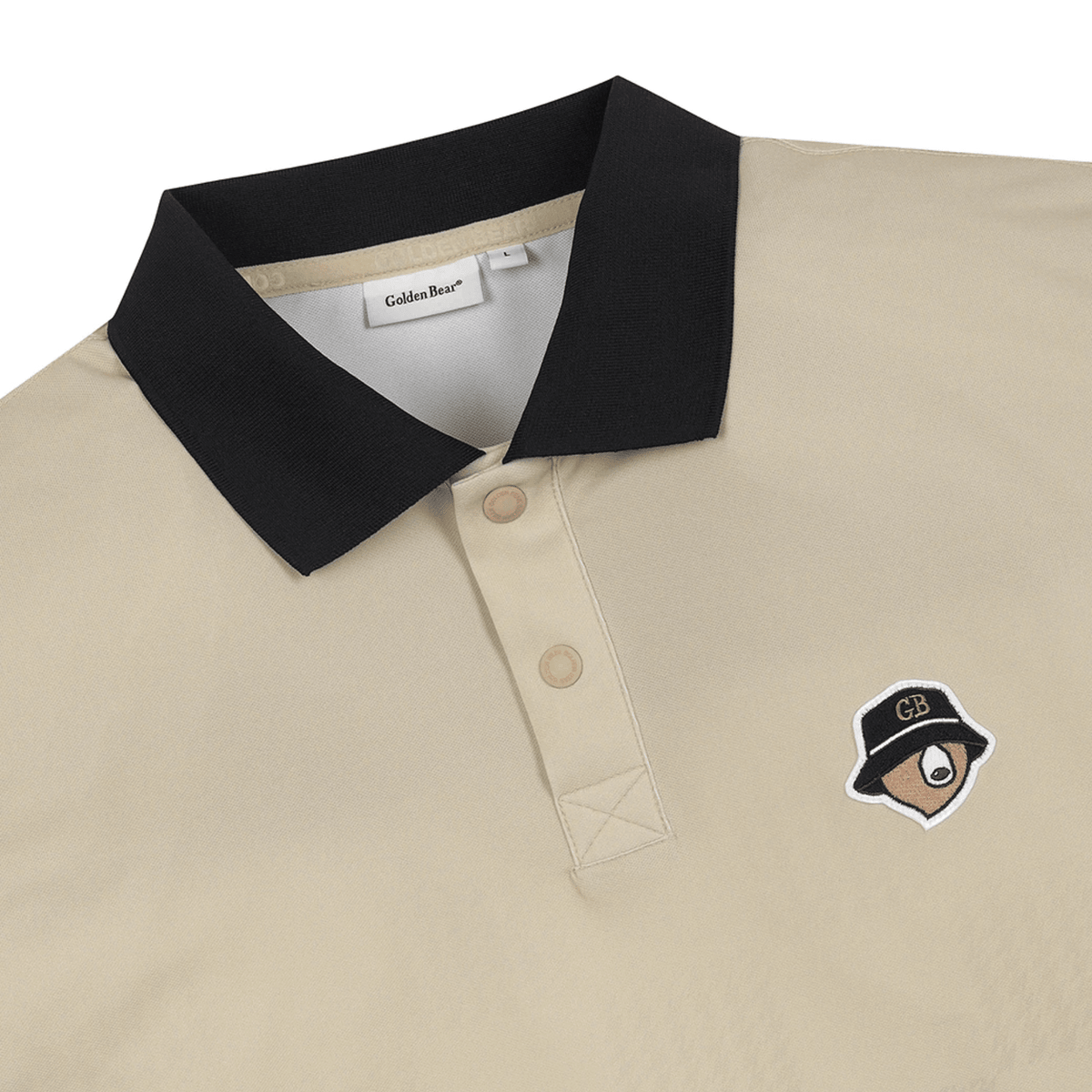 Men's Printed Collar Tee - Beige - Erthe Golf