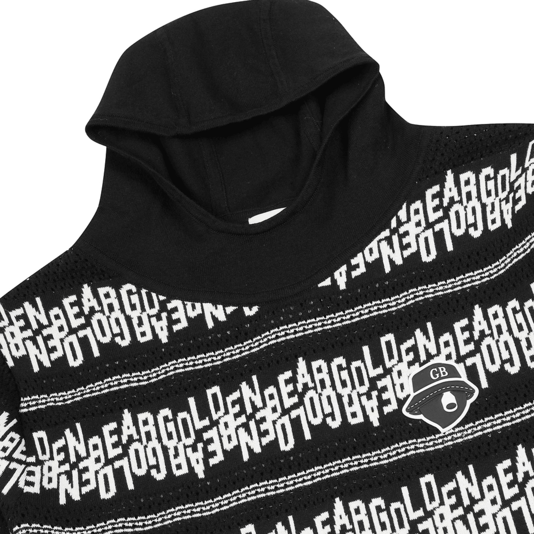 Women's Striped Letter Hoodie Sweater - Black - Erthe Golf