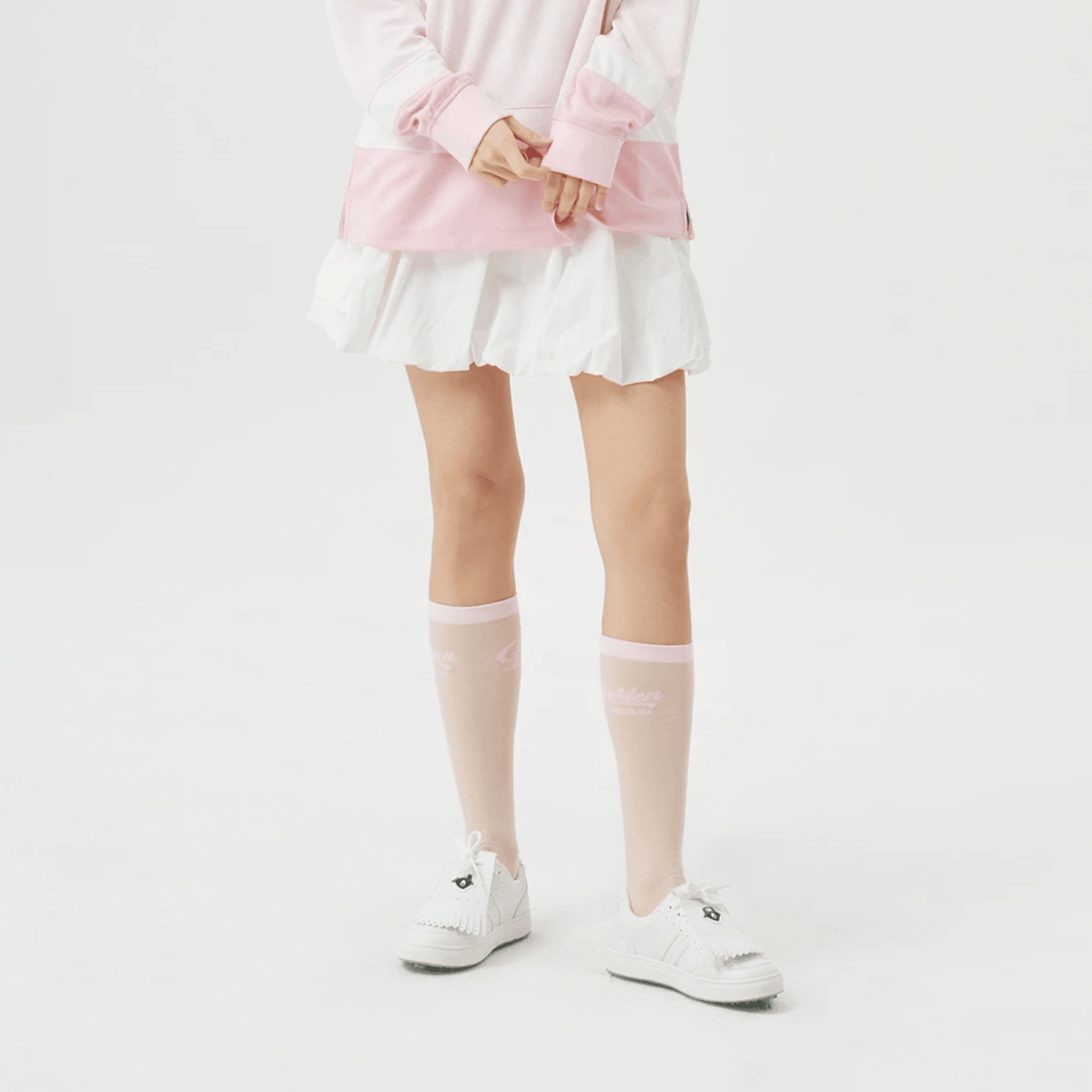 Women's Ballon - fit Skirt - White - Erthe Golf