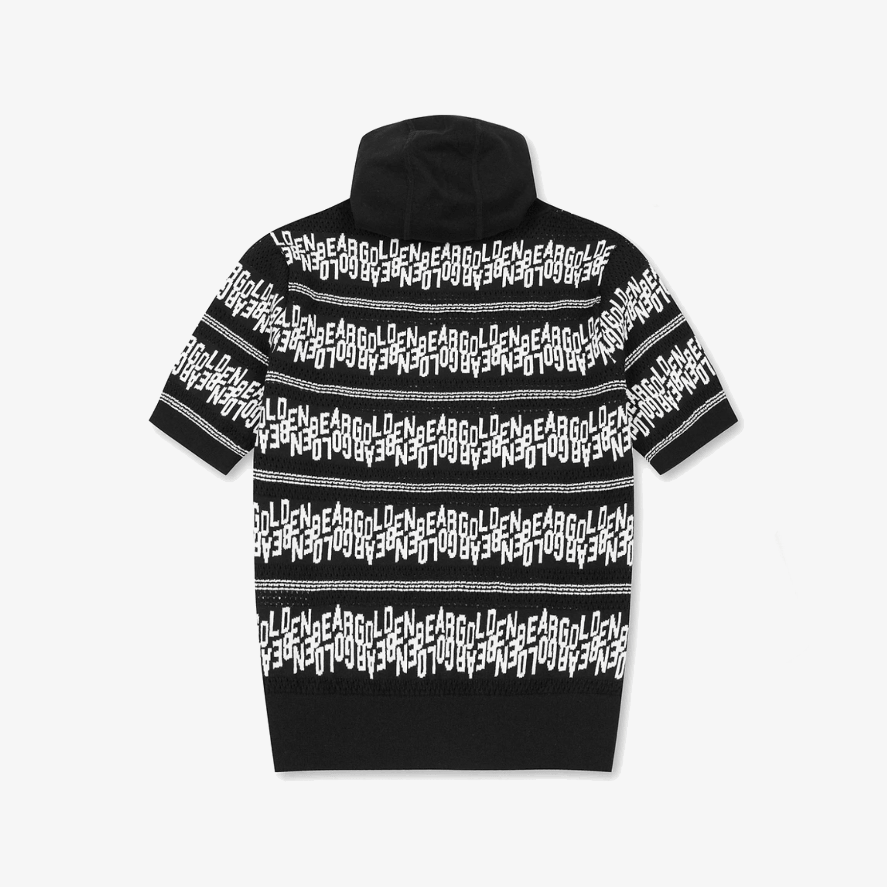 Women's Striped Letter Hoodie Sweater - Black - Erthe Golf