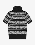 Women's Striped Letter Hoodie Sweater - Black - Erthe Golf