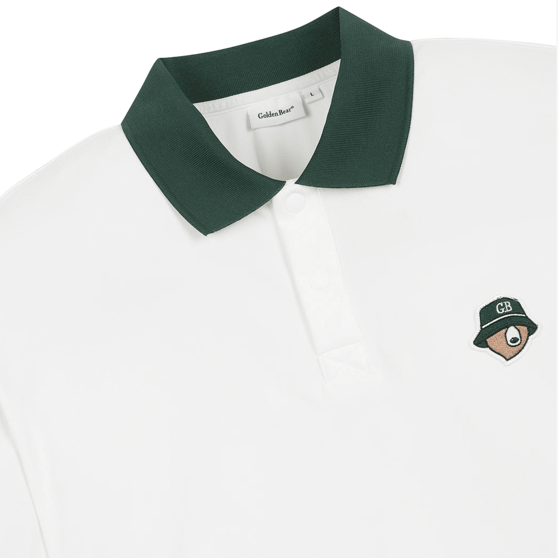 Men's Pique Collar Tee - White - Erthe Golf