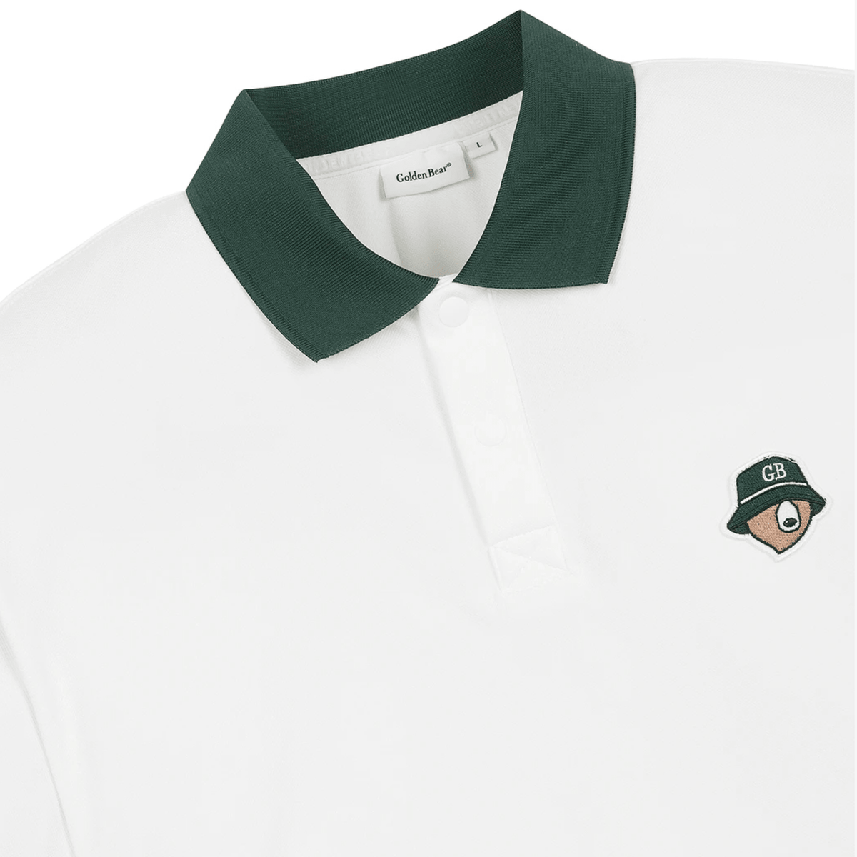 Men's Pique Collar Tee - White - Erthe Golf