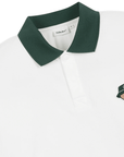 Men's Pique Collar Tee - White - Erthe Golf