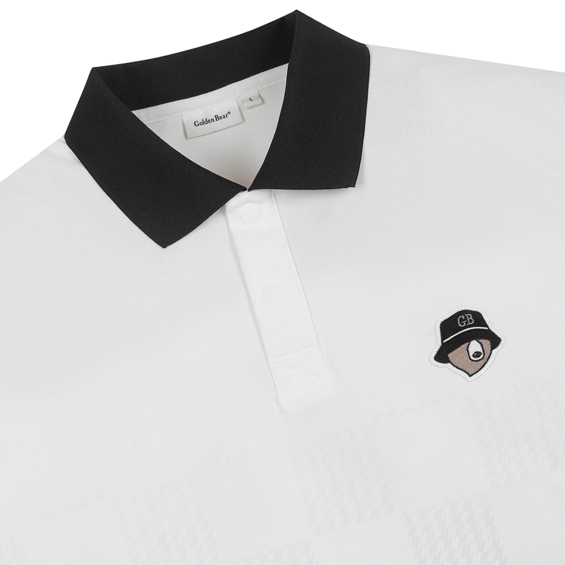 Men's Printed Collar Tee - White - Erthe Golf