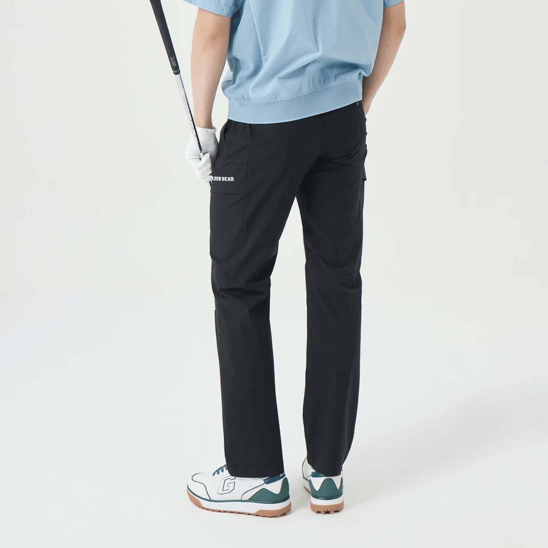 Men's Hidden Pocket Straight Pants - Black - Erthe Golf