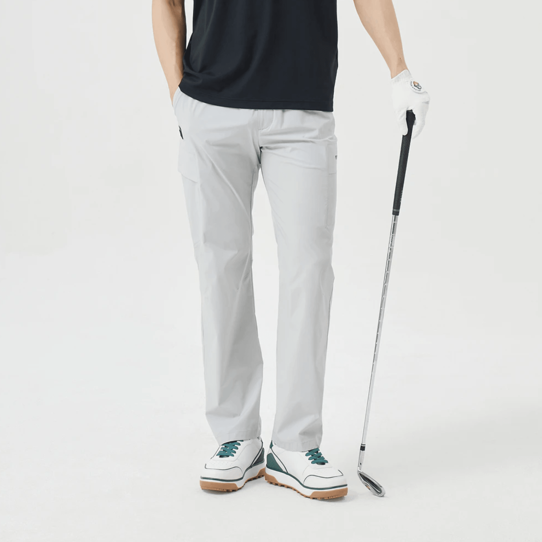 Men's Hidden Pocket Straight Pants - Gray - Erthe Golf