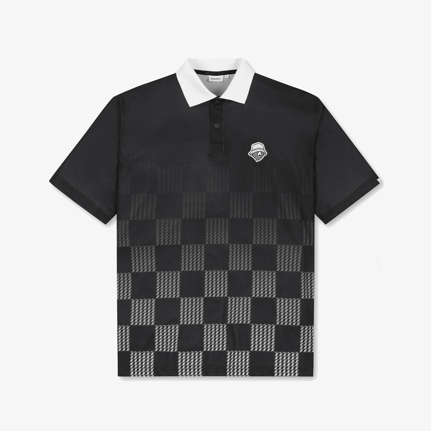 Men's Printed Collar Tee - Black - Erthe Golf