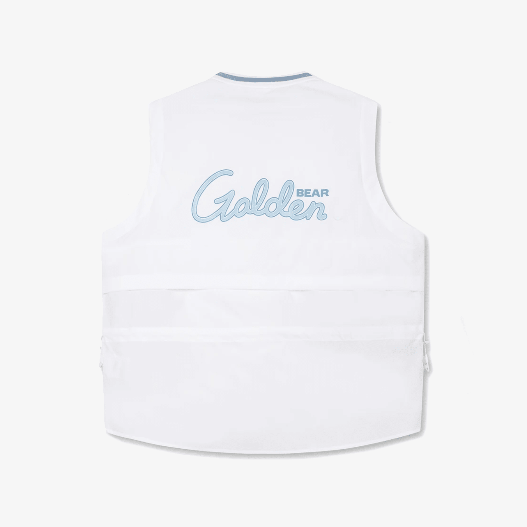 Women's V - Neck Midi Woven Vest - White - Erthe Golf