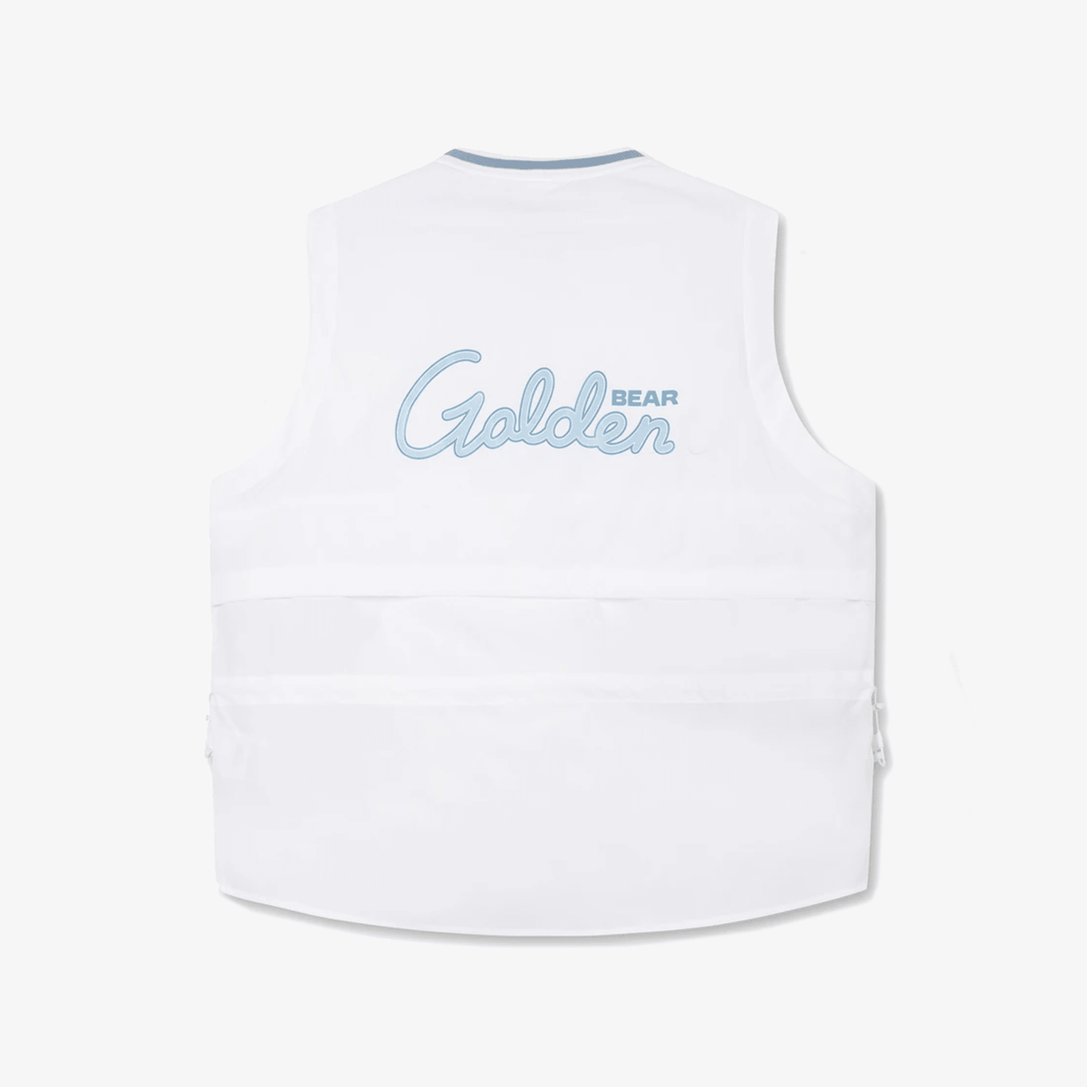 Women's V - Neck Midi Woven Vest - White - Erthe Golf