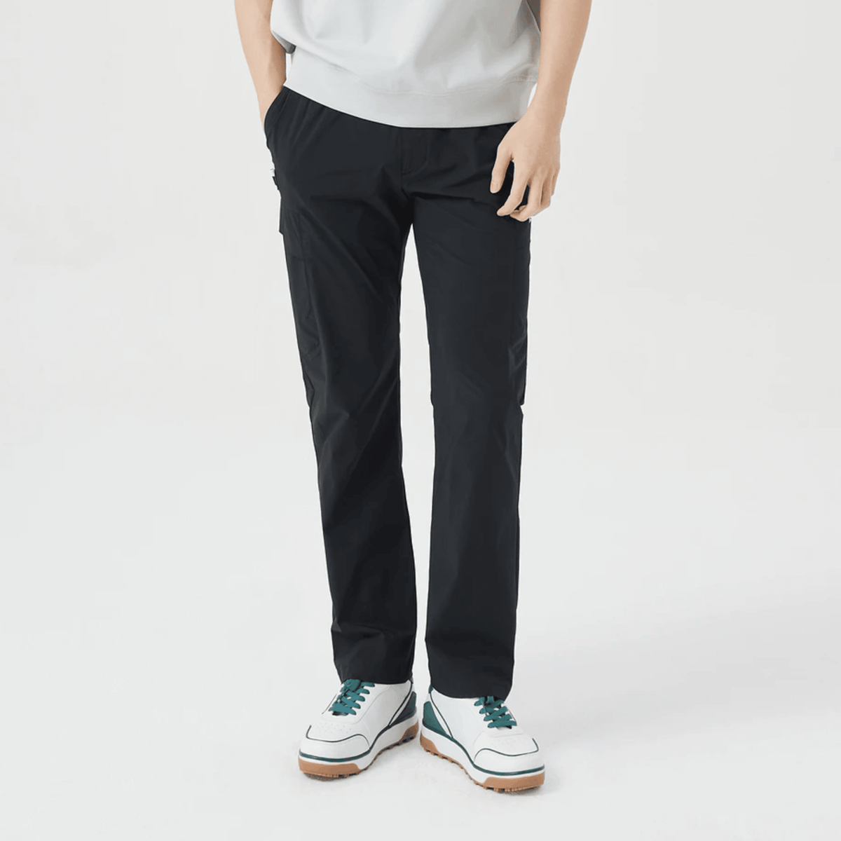 Men's Hidden Pocket Straight Pants - Black - Erthe Golf