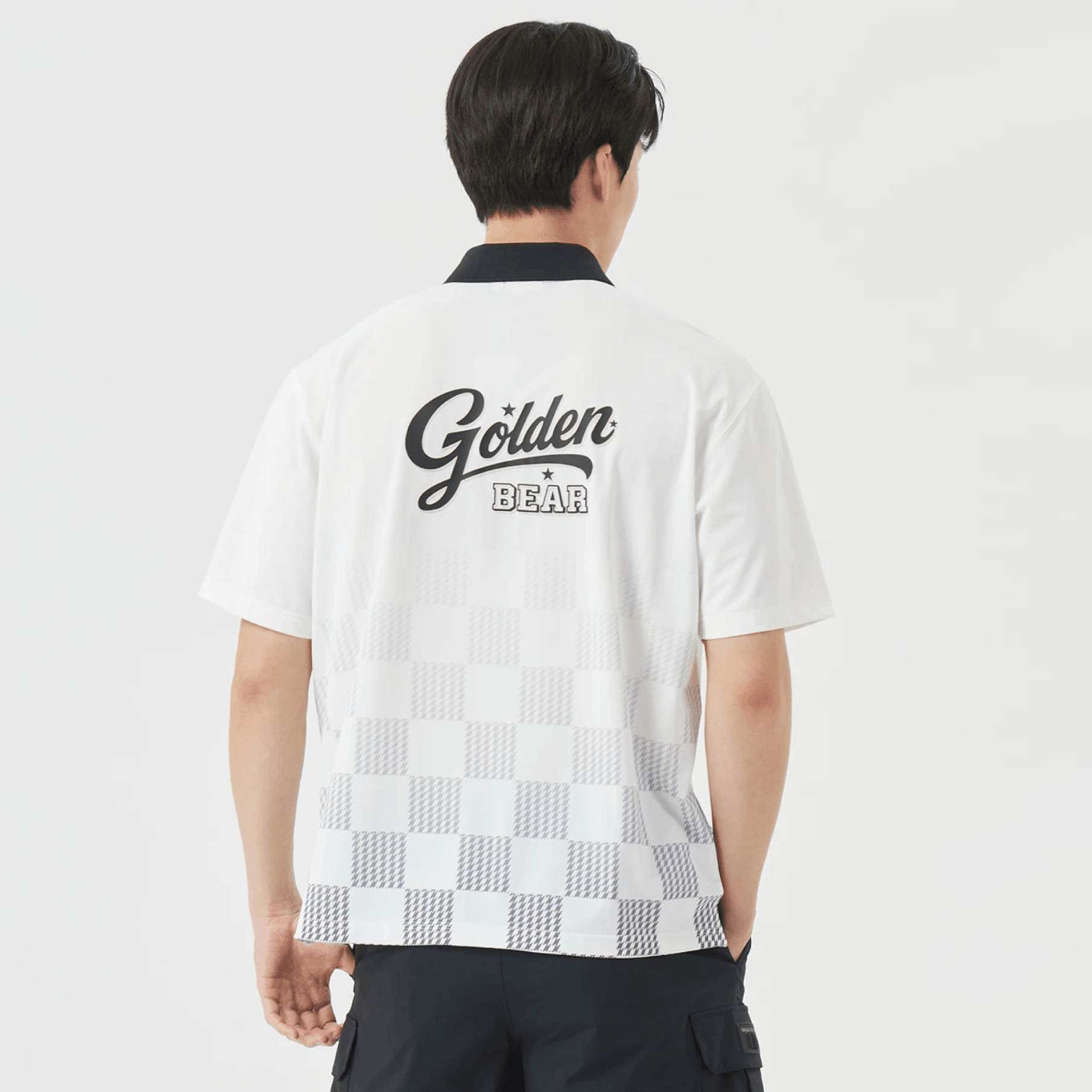 Men's Printed Collar Tee - White - Erthe Golf