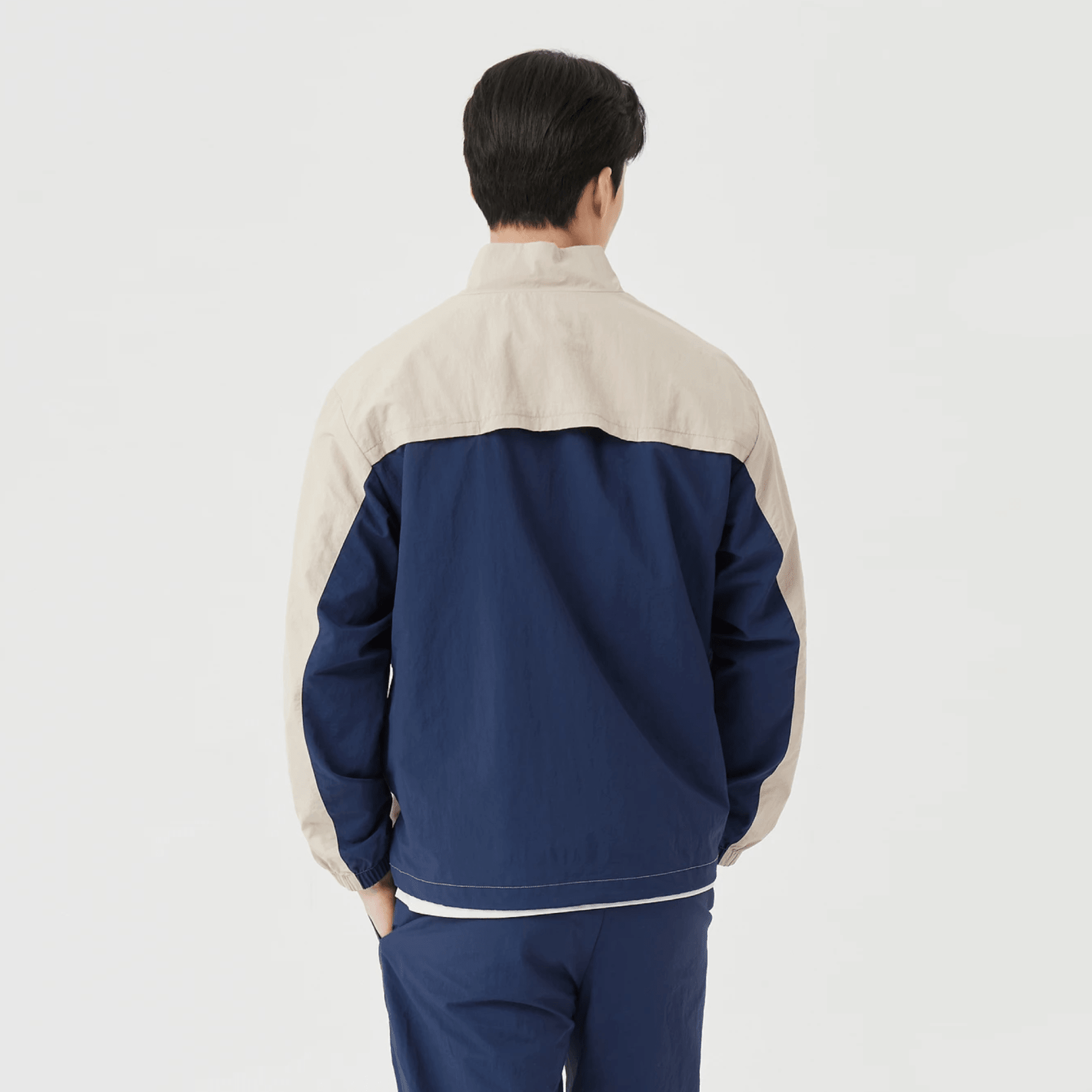 Men's Colorblock Anorak - Navy - Erthe Golf