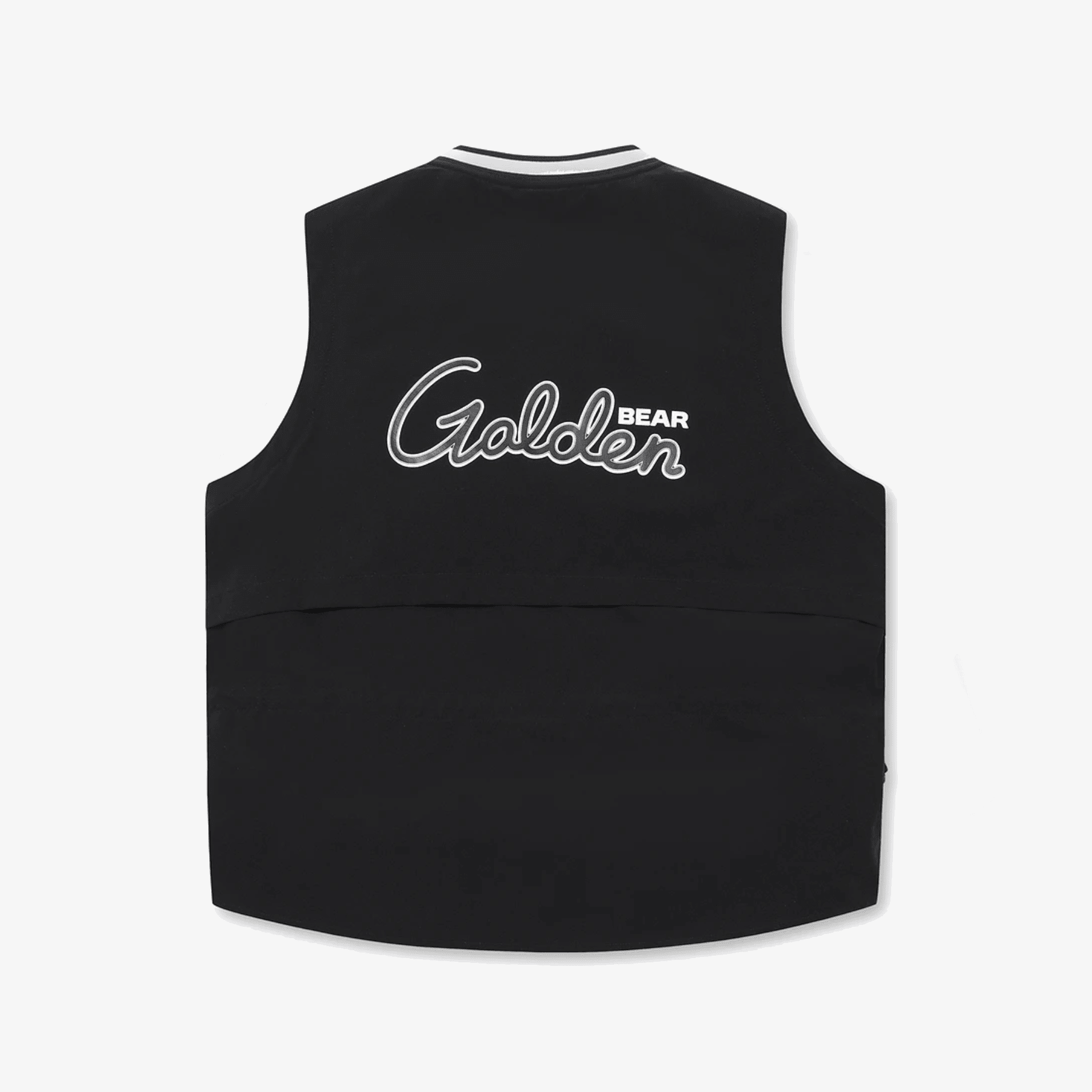 Women's V - Neck Midi Woven Vest - Black - Erthe Golf