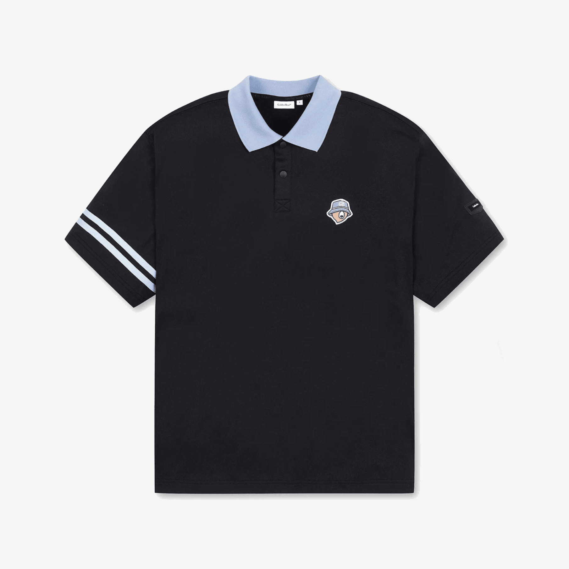 Men's Pique Collar Tee - Black - Erthe Golf