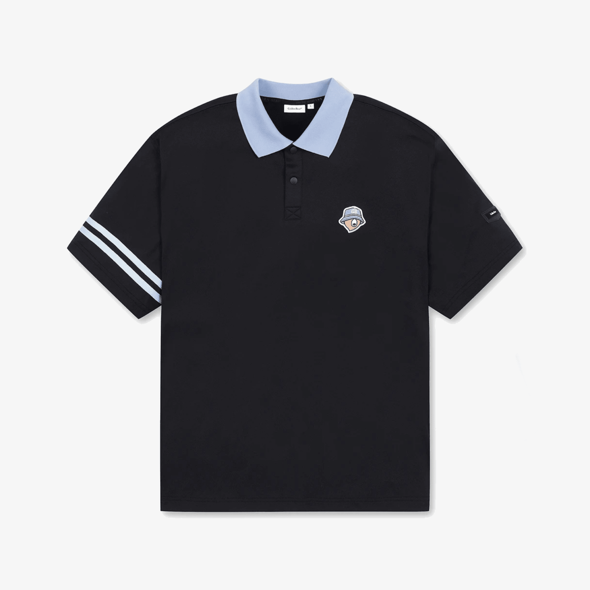 Men's Pique Collar Tee - Black - Erthe Golf