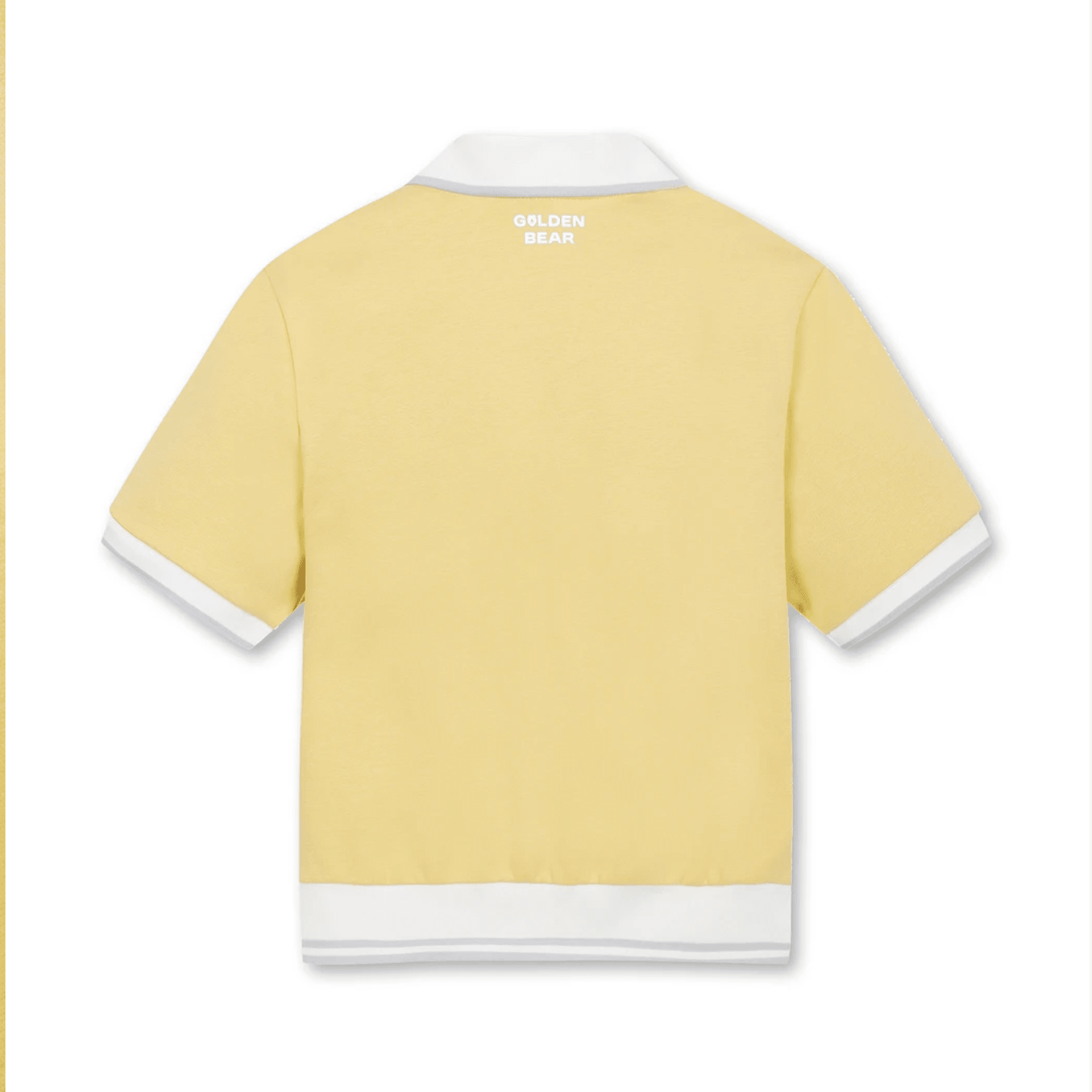 Women's Open Collar Short Sleeve Sweat Shirt Set - Yellow - Erthe Golf
