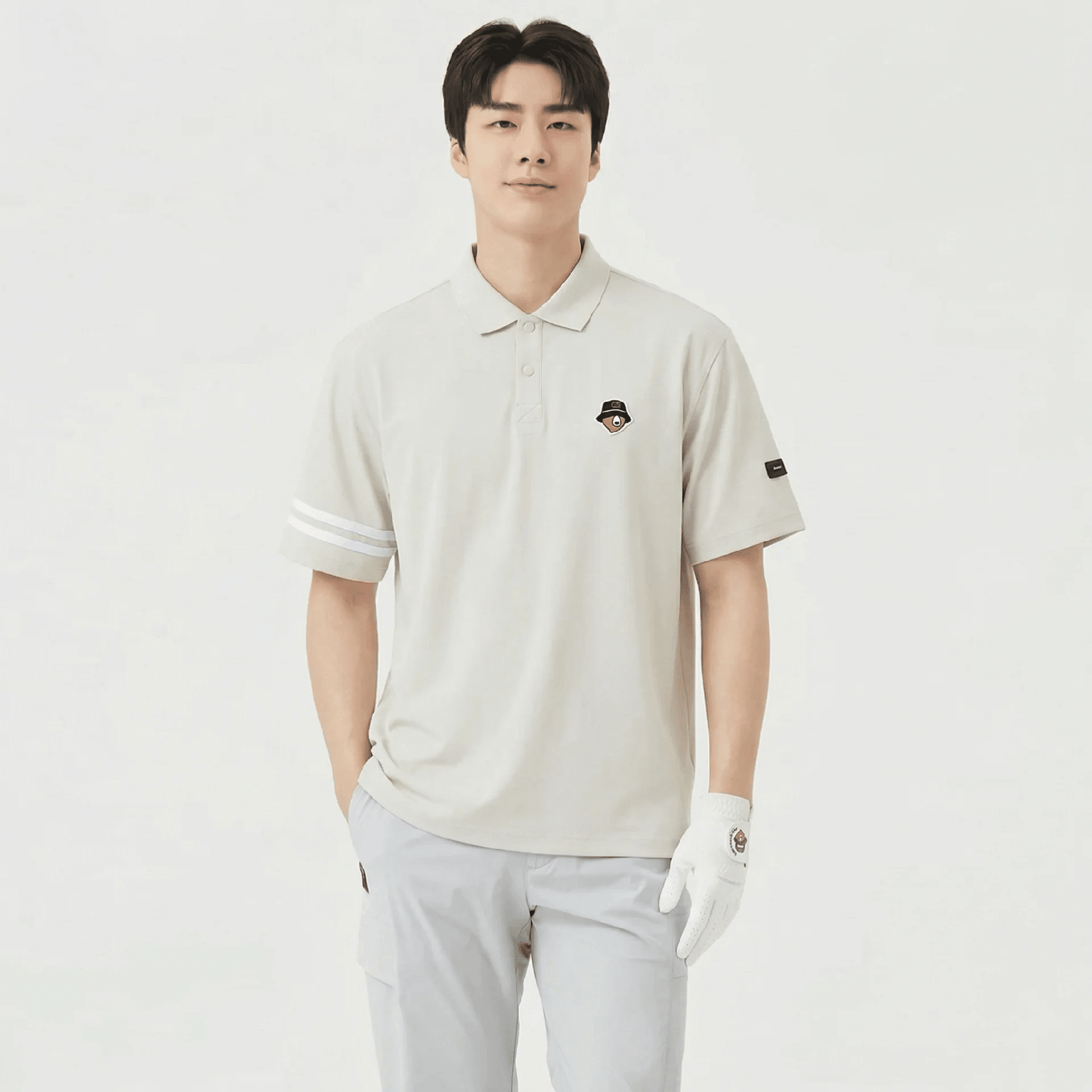 Men's Pique Collar Tee - Gray - Erthe Golf