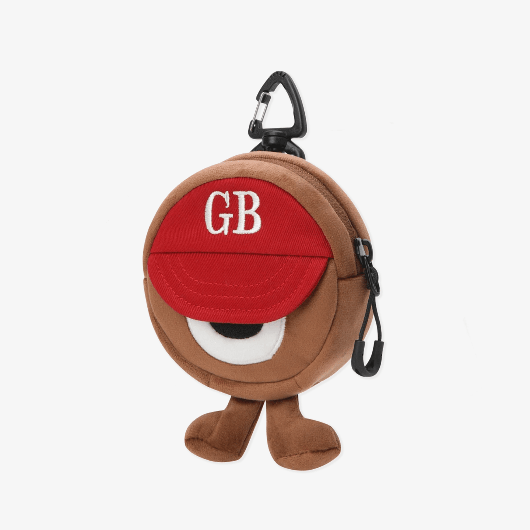 Bear Circle Ball Pouch - Red - Erthe Golf