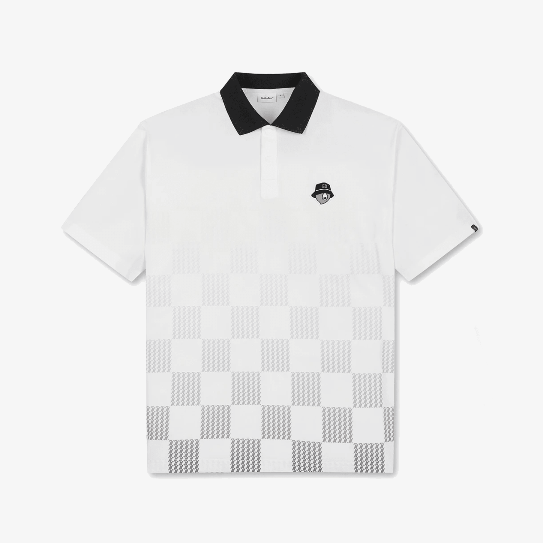 Men's Printed Collar Tee - White - Erthe Golf