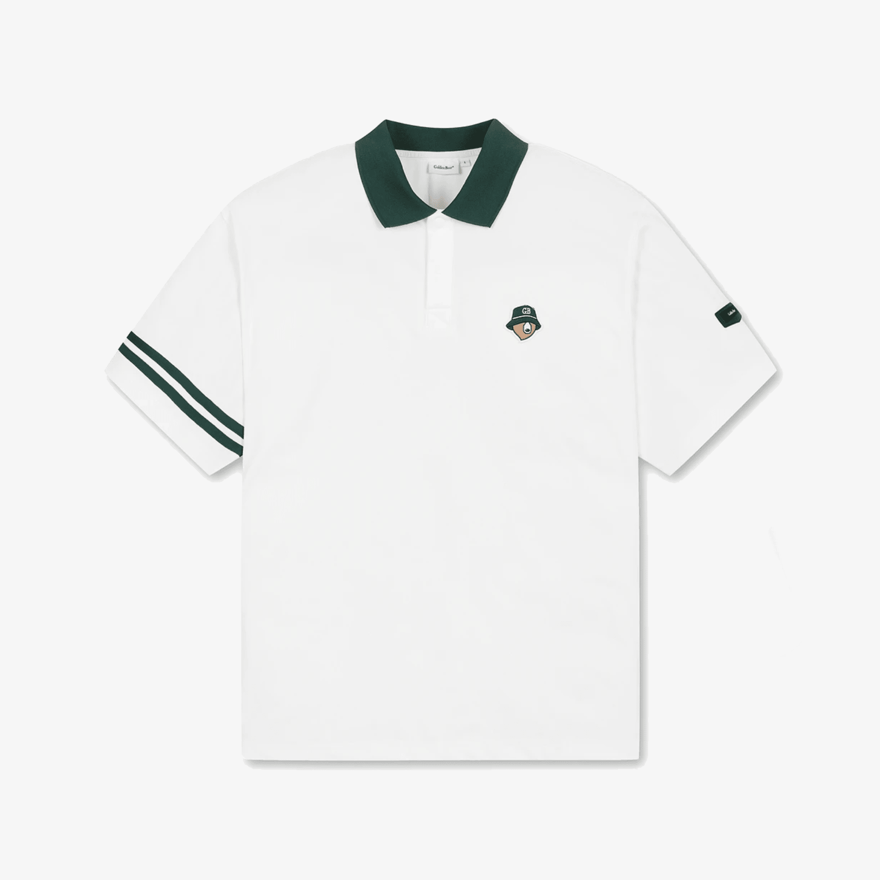 Men's Pique Collar Tee - White - Erthe Golf