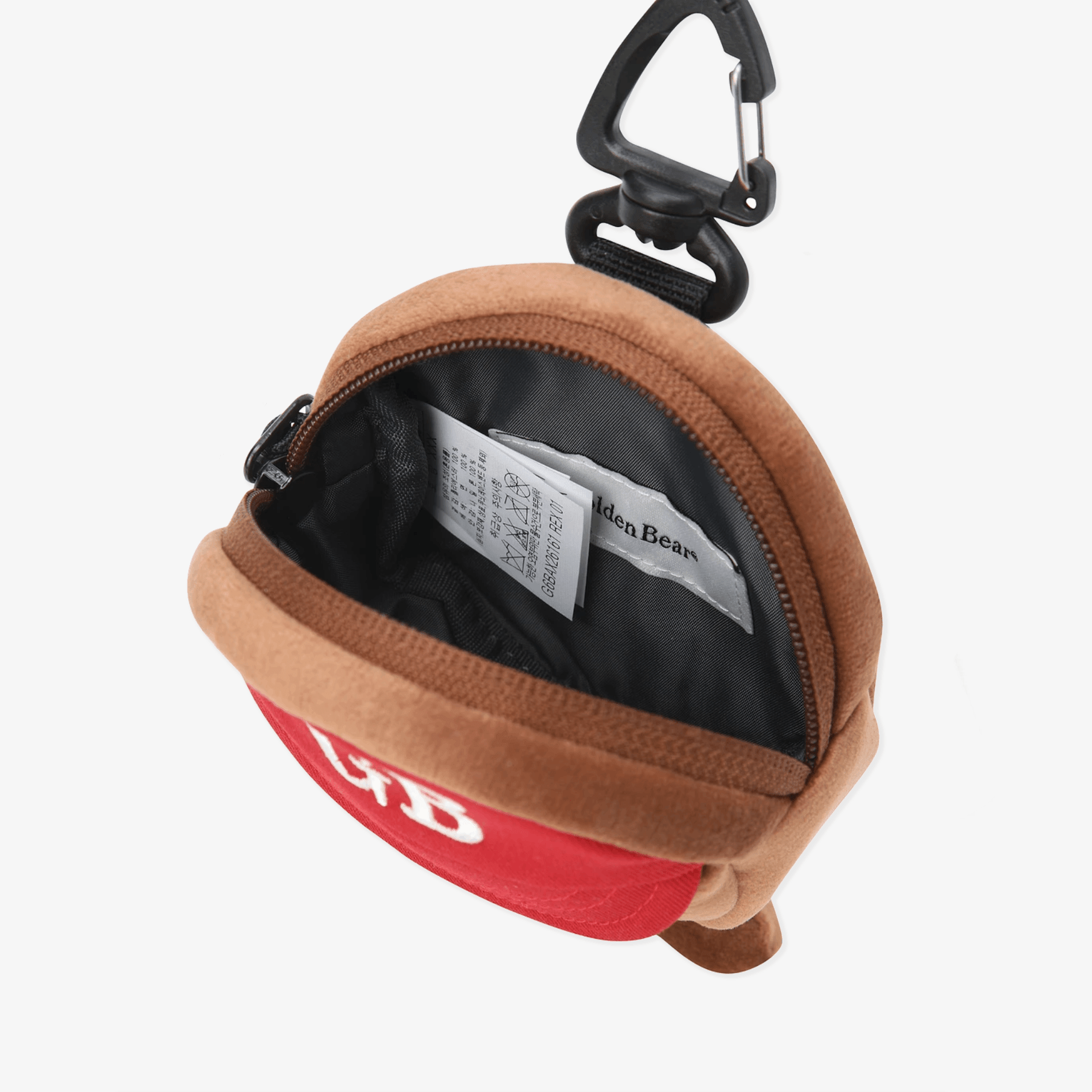 Bear Circle Ball Pouch - Red - Erthe Golf