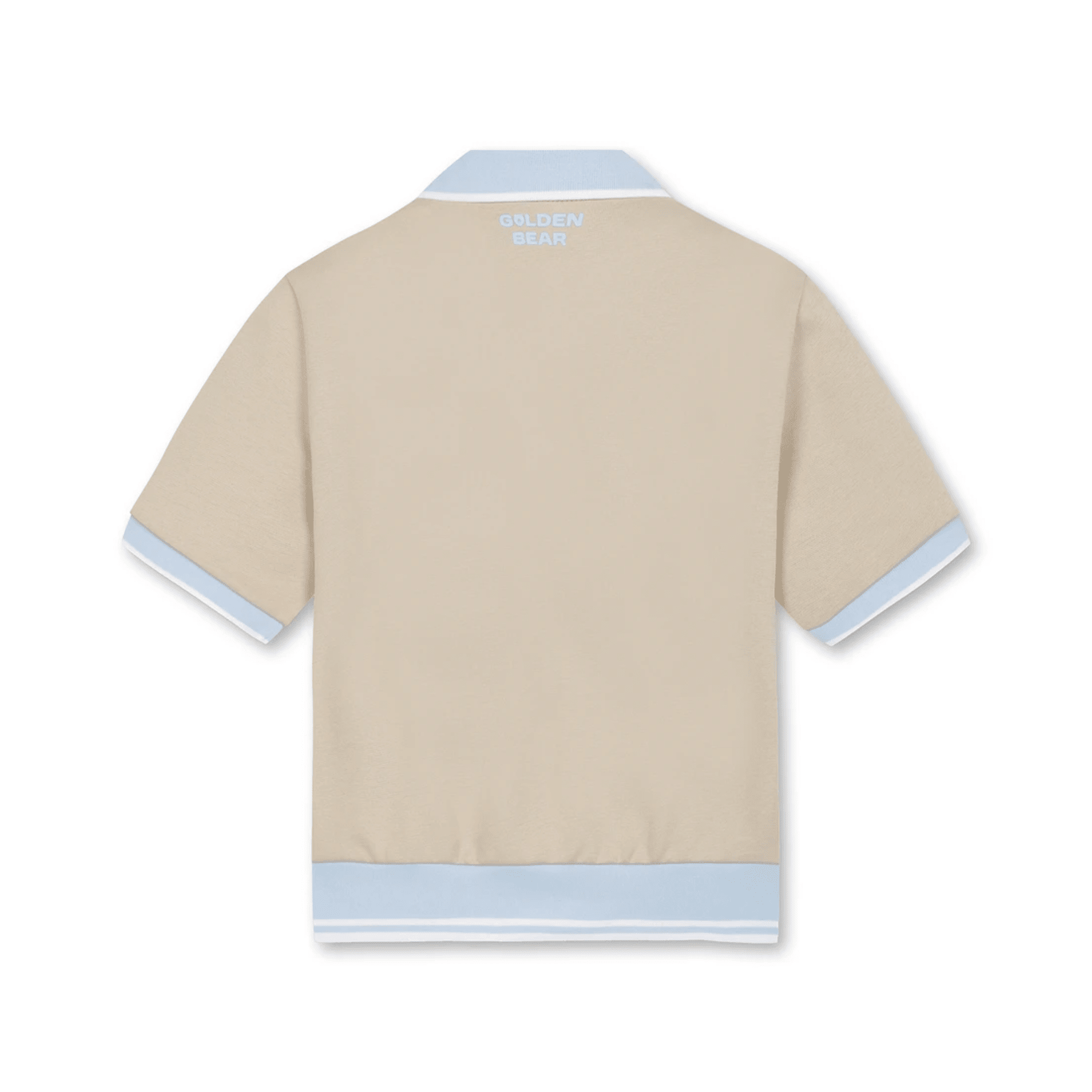 Women's Open Collar Short Sleeve Sweat Shirt Set - Beige - Erthe Golf