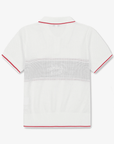 Women's Border Embroidered Collar Sweater - White - Erthe Golf