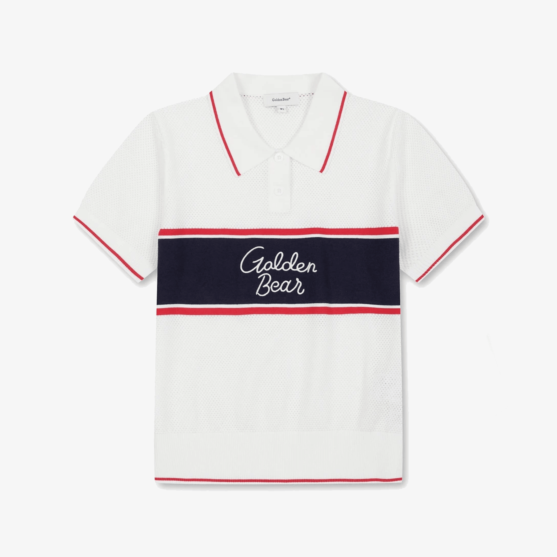 Women's Border Embroidered Collar Sweater - White - Erthe Golf