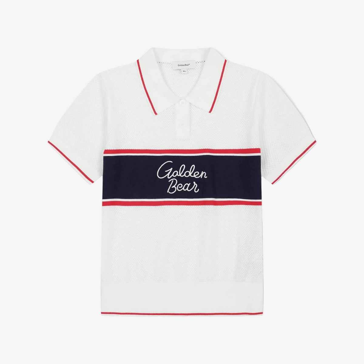 Women's Border Embroidered Collar Sweater - White - Erthe Golf