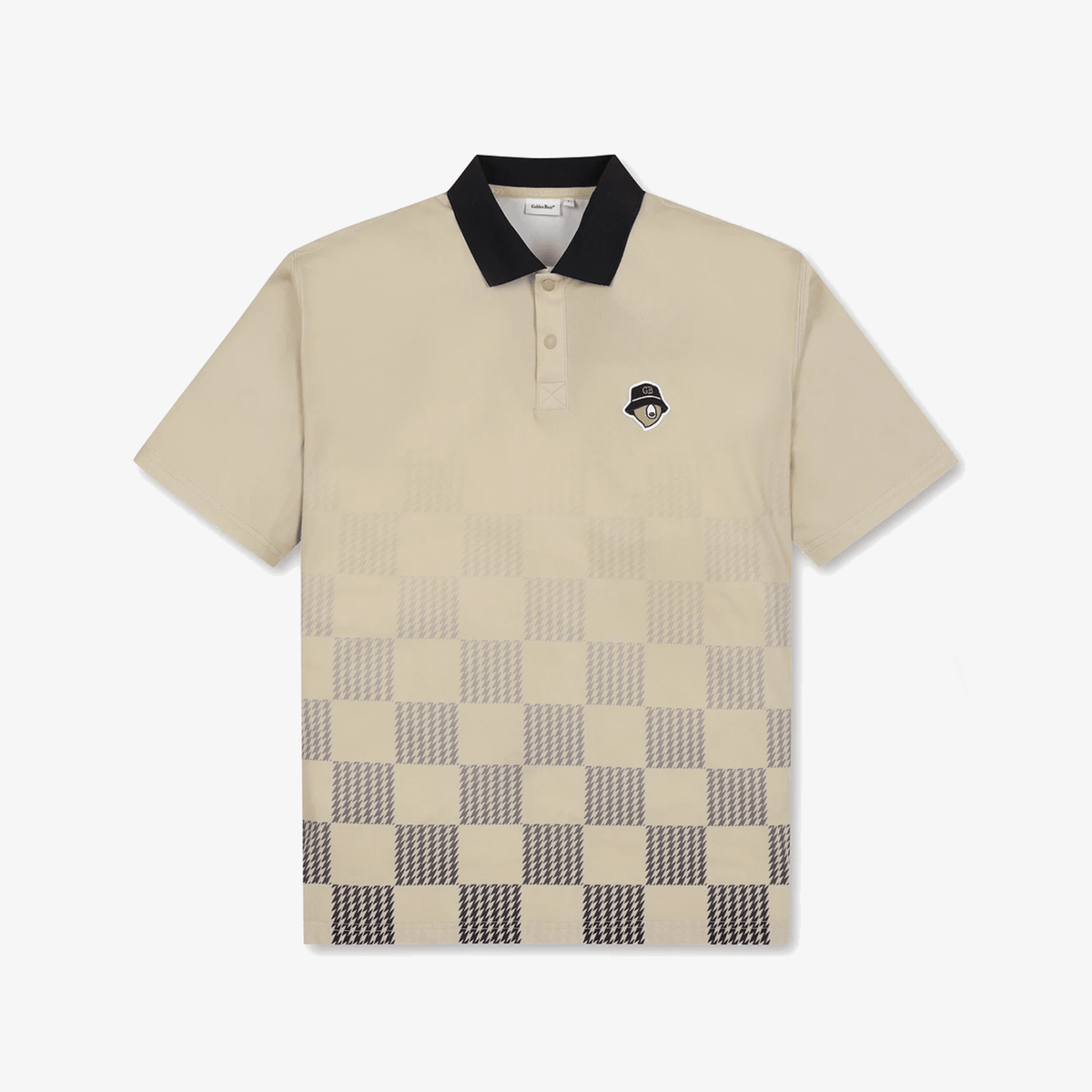 Men's Printed Polo Shirt - Beige - Erthe Golf