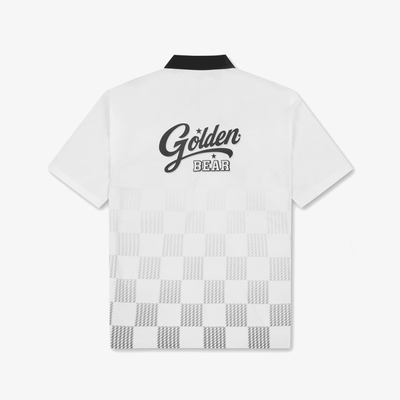 Men's Printed Polo Shirt - White - Erthe Golf