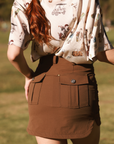 Loveland Studded Golf Skort- Brown