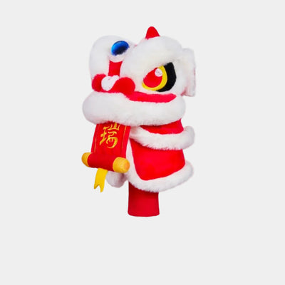 Lion Dance 3 - Wood Golf Headcover - White and Red - Erthe Golf